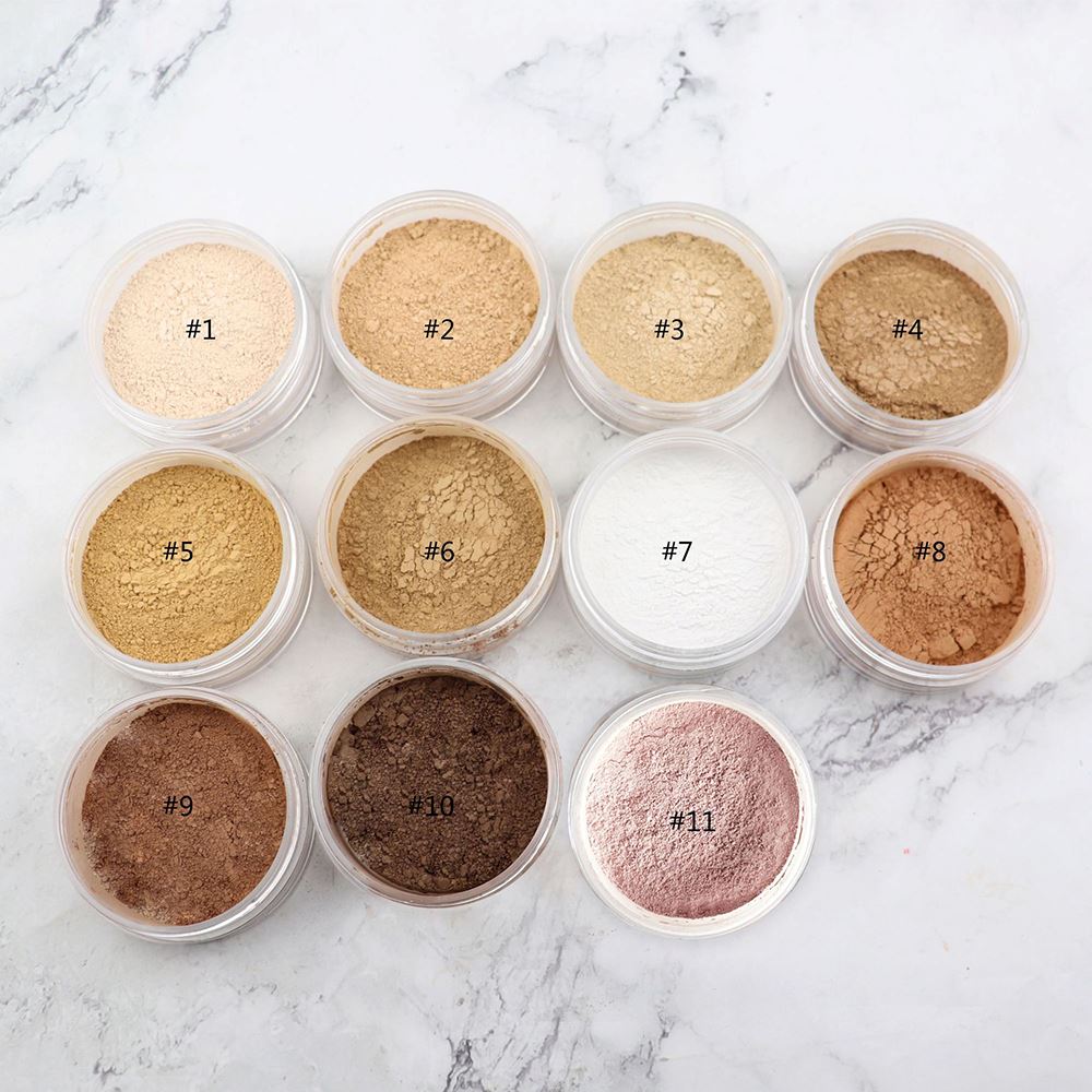 10 colours black lid setting powder with black boxes