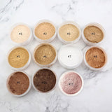 10 colours black lid setting powder with black boxes