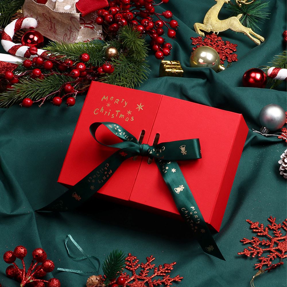Caja de regalo plegable de 4 colores con bolsa de mano (mediana)