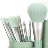 7 makeup brushes (with bucket)