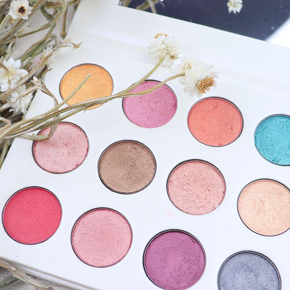 Paleta de 12 sombras de ojos White Shimmer de alta calidad
