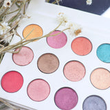 Paleta de 12 sombras de ojos White Shimmer de alta calidad