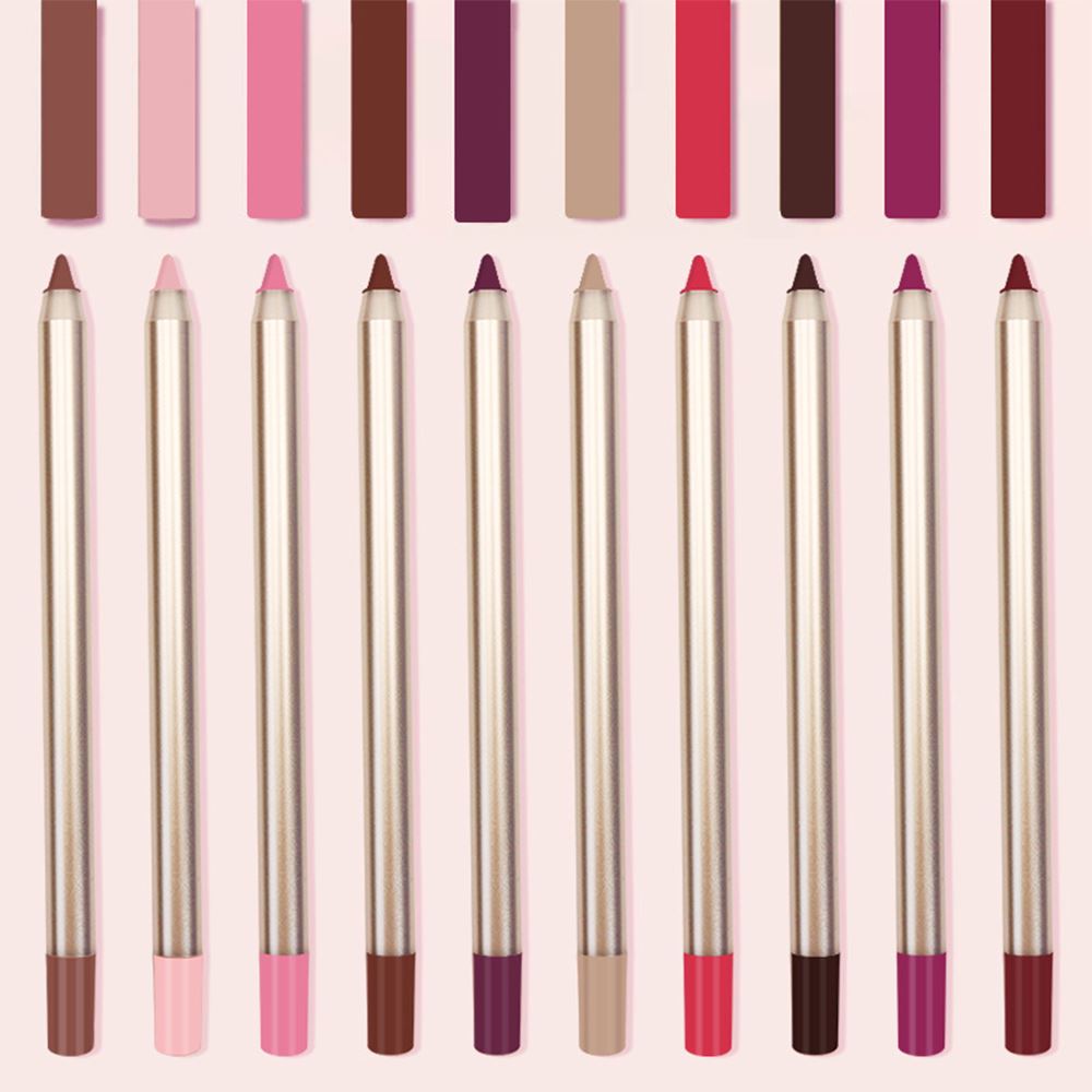 15 colors gold tube lip liner