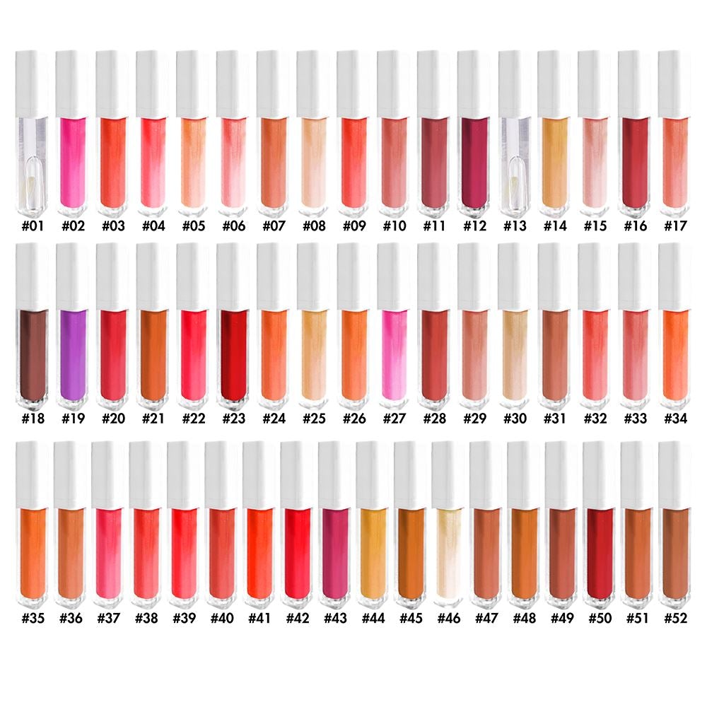 52 colors white square tube moisturizing lip gloss(#27-#52)
