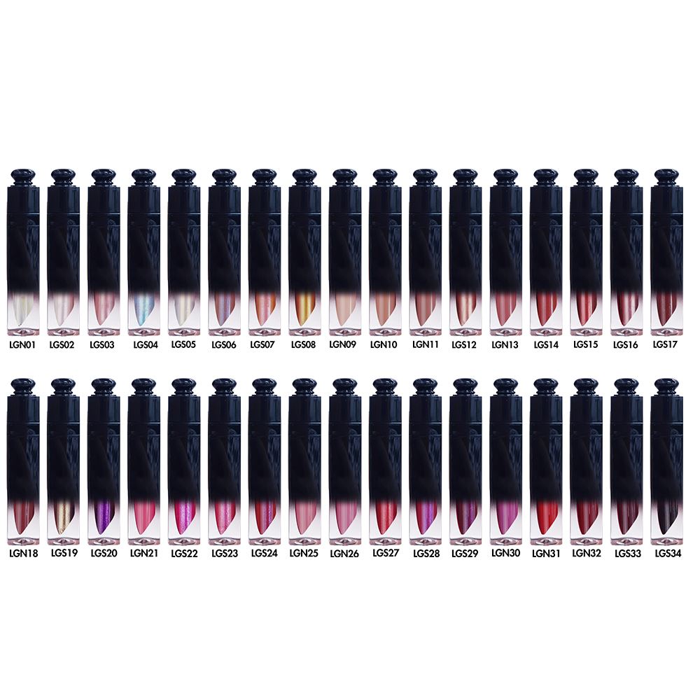 34 colors Black gradient tube lip gloss(#23-#34)