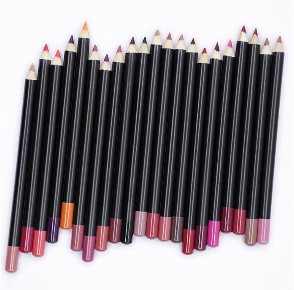 25 color black tube lip liner
