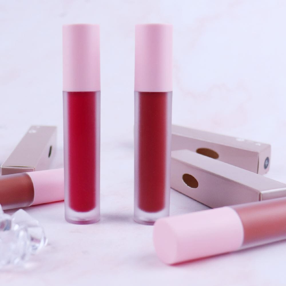 【Flash Sale $0.99 】29 Colors Pink Lid Round Tube Liquid Lipsticks