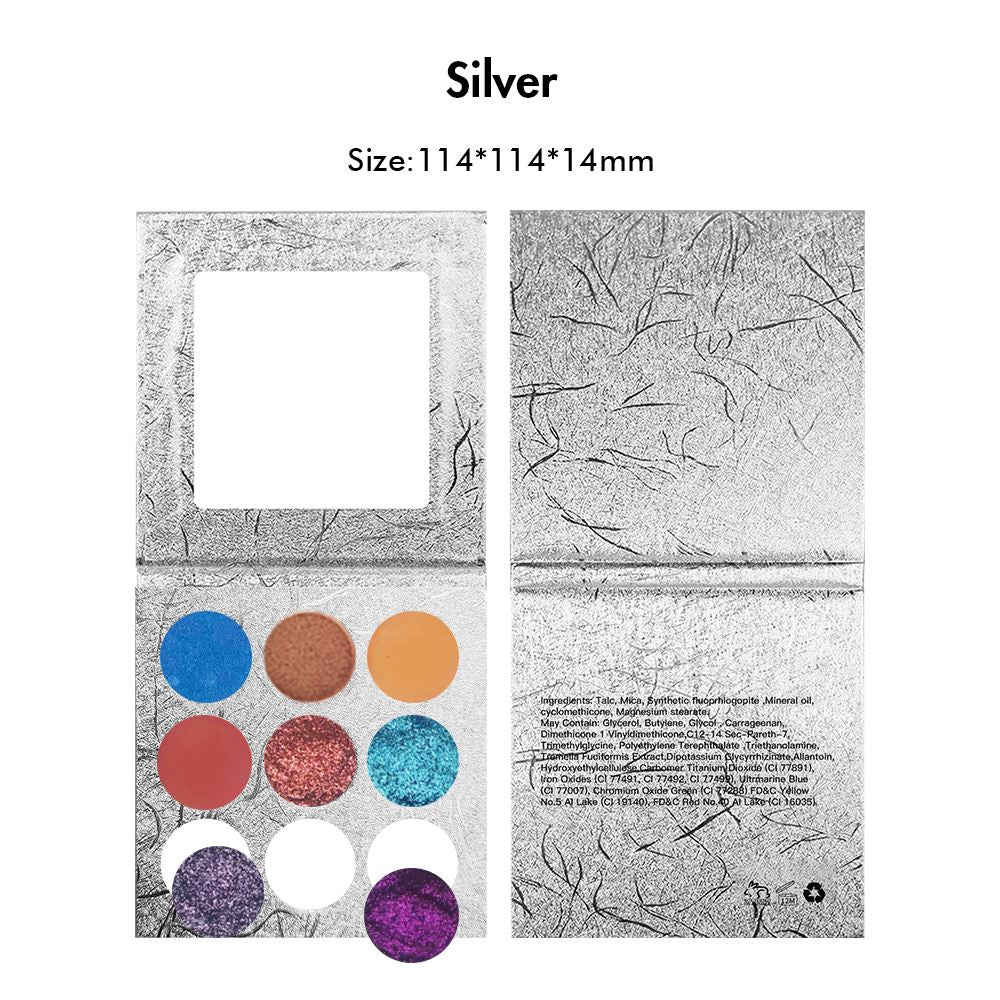 【Free Shipping】Sample Set of 169Pcs Full set of DIY Monochrome eyeshadow & Different Colors of 9 pan DIY empty Palette