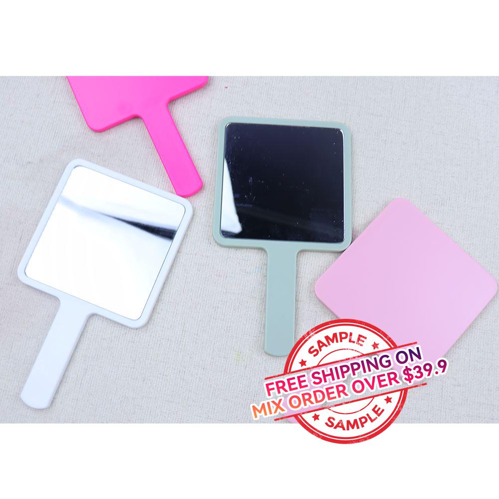 【MUESTRA】Espejo de maquillaje de mano cuadrado de 6 colores -【Envío gratis en pedidos mixtos superiores a $39.9】