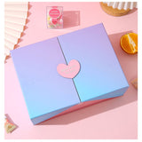Caja de regalo plegable de 4 colores con bolsa de mano (mediana)