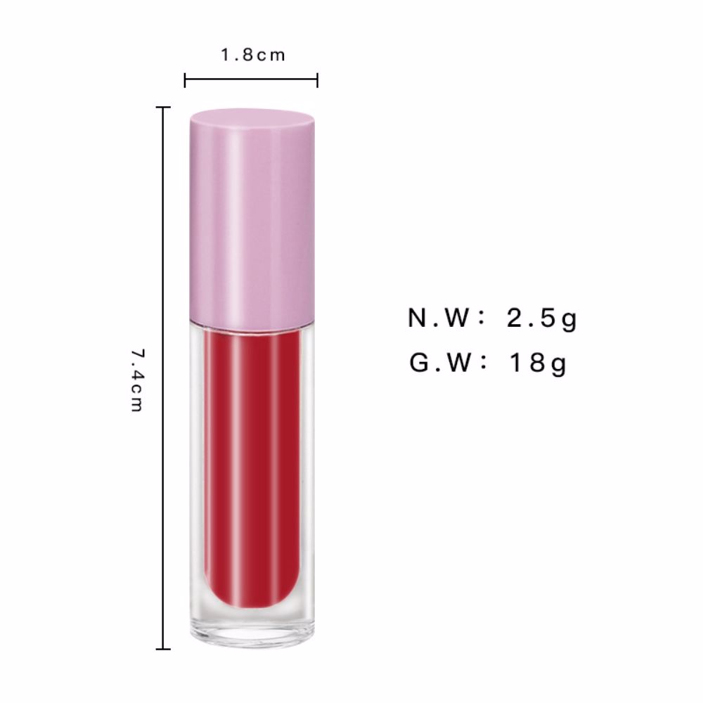 6 Colors Pink Lid Mirror Lip Gloss