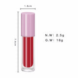 6 Colors Pink Lid Mirror Lip Gloss