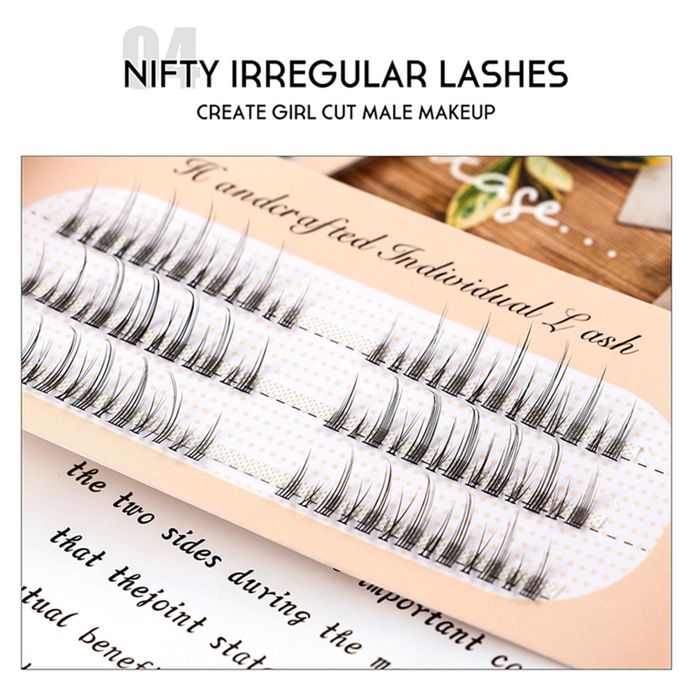 Naturally curled single-cluster false eyelashes