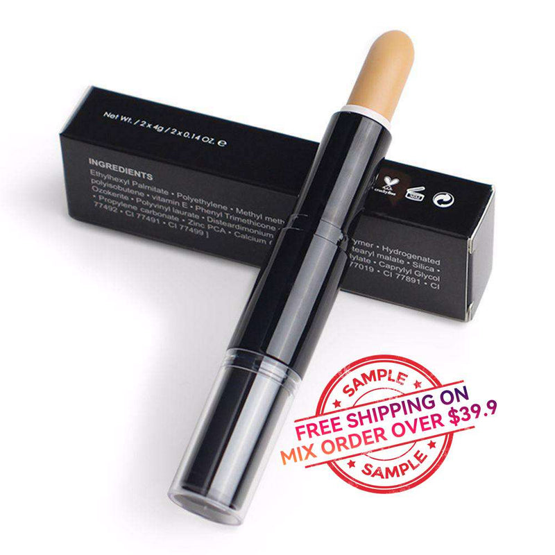 3 Kinds of Double-headed Highlight Concealer Contouring Stick - MSmakeupoem.com