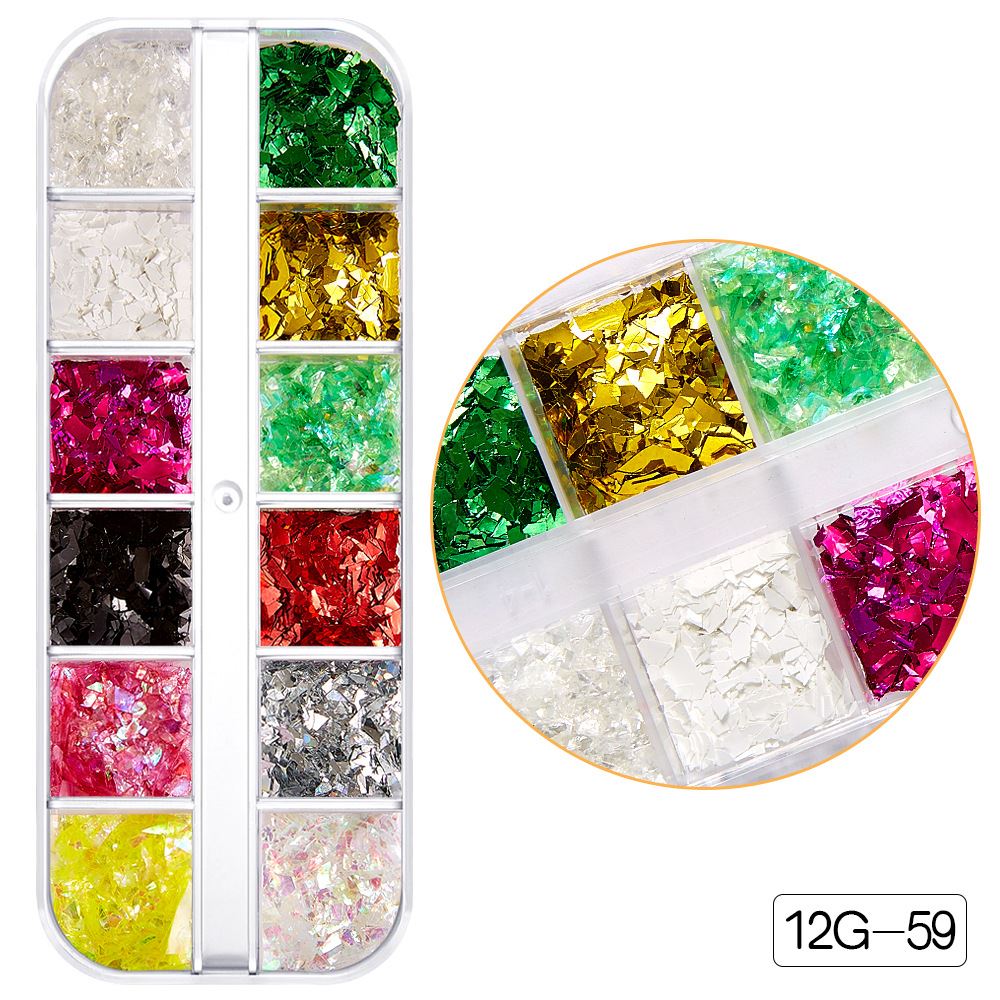 Schneeflocke Weihnachtsmann Baum Nail Art Ornament Glitter Diamant