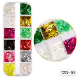 Schneeflocke Weihnachtsmann Baum Nail Art Ornament Glitter Diamant