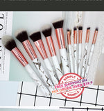 10pcs marble brushes (with holder) - MSmakeupoem.com