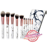 10pcs marble brushes(with bag) - MSmakeupoem.com