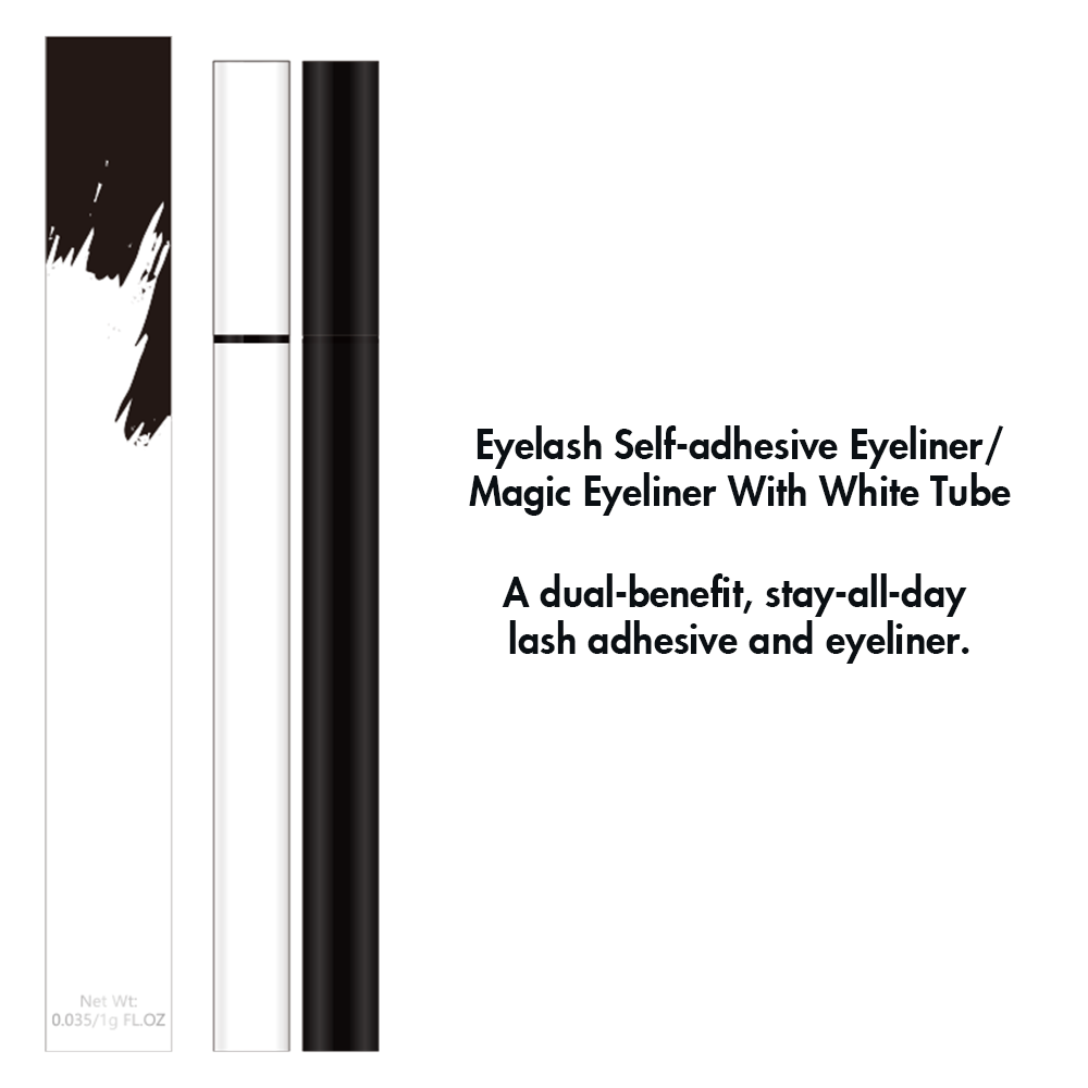 eyelash self-adhesive eyeliner/magic eyeliner with white/black tube