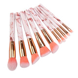 10pcs marble brushes(with bag) - MSmakeupoem.com