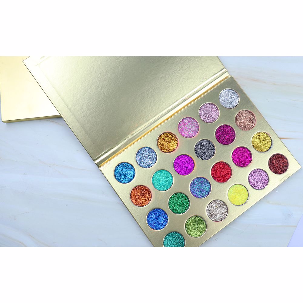 Paleta de sombras de ojos con purpurina dorada de 24 colores (50 piezas envío gratis)