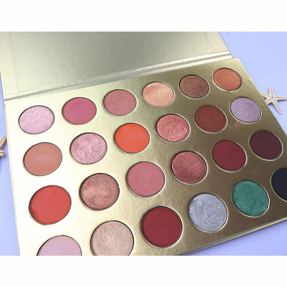 Paleta de sombras de ojos doradas de 24 colores
