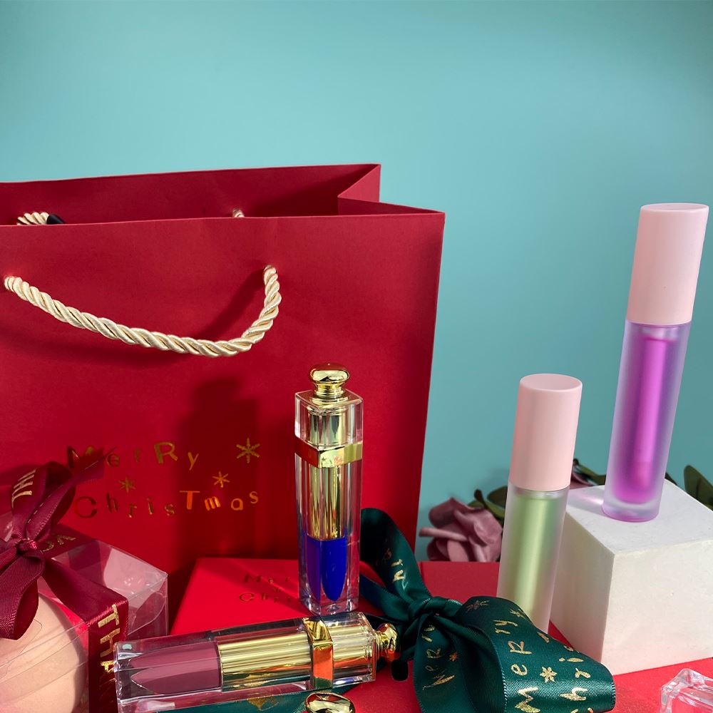 Caja de regalo plegable de 4 colores con bolsa de mano (mediana)
