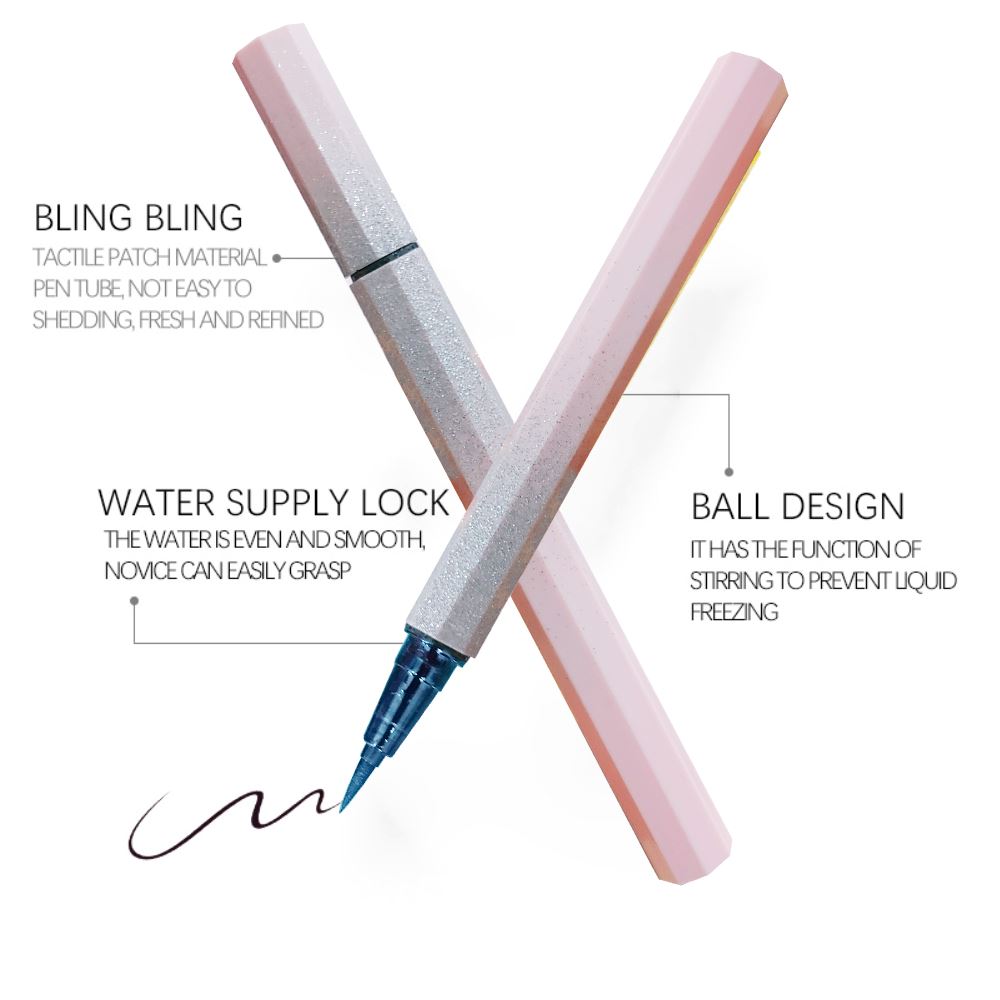 Pink Tube Silver Glitter Gradient Eyeliner