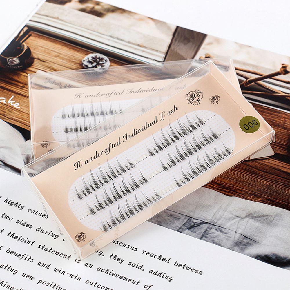 Naturally curled single-cluster false eyelashes