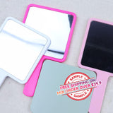 【MUESTRA】Espejo de maquillaje de mano cuadrado de 6 colores -【Envío gratis en pedidos mixtos superiores a $39.9】