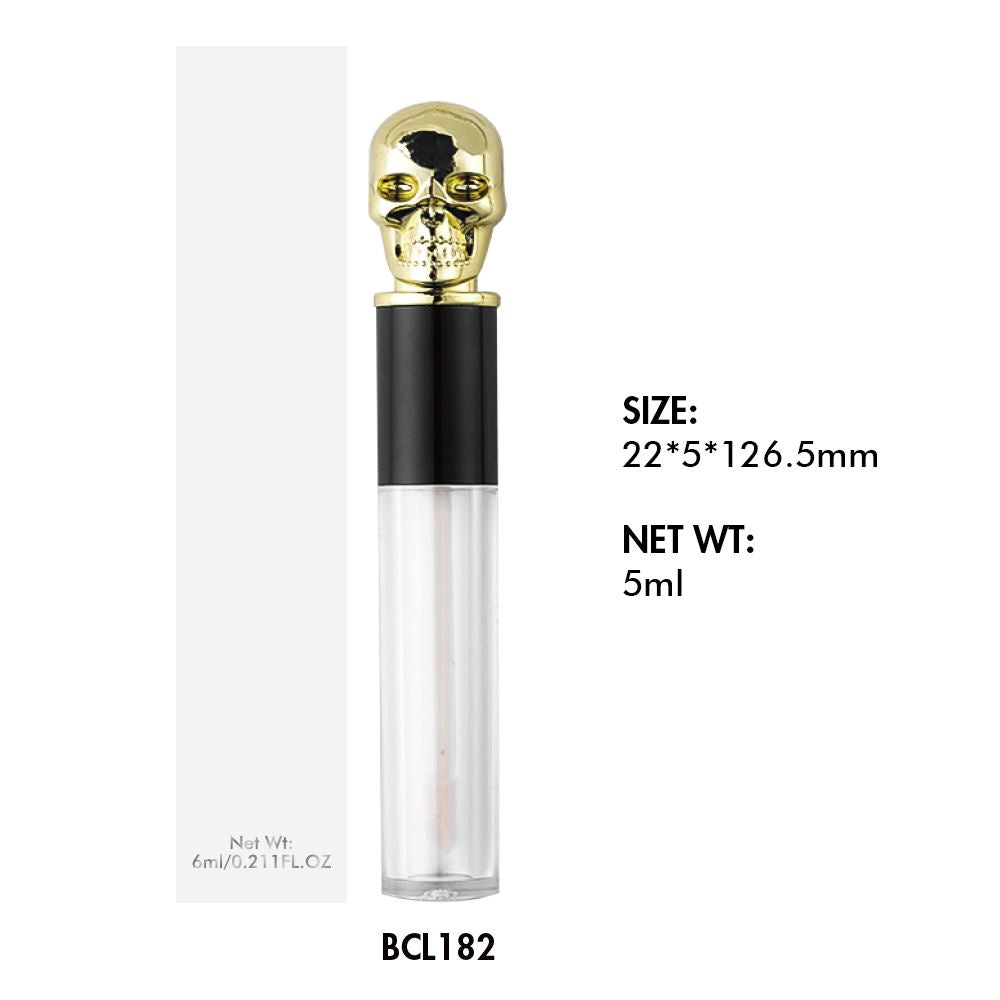 Customized Lipstick / Lip Gloss Skull Cap & Clear Tube