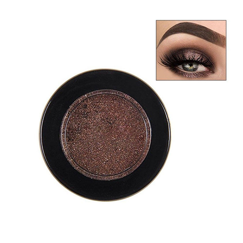 Maquillaje de sombra de ojos con purpurina con paleta de sombra de ojos individual de imprimación