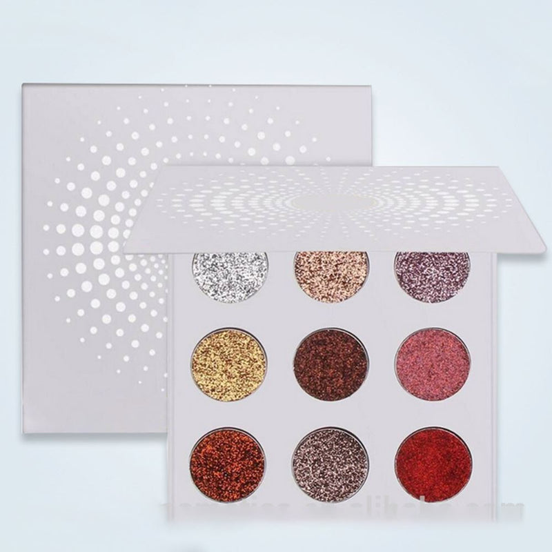 Sombra de ojos con purpurina prensada Super Flash Bright Rainbow Diamond Brillos prensados Paleta de sombras de ojos Cosmética