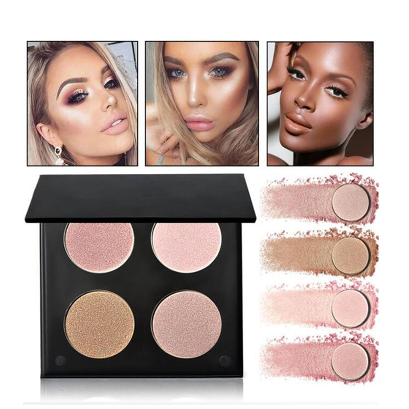 Poudre de maquillage personnalisée avec le point culminant de la poudre bronzante multicolore cosmétique de votre marque
