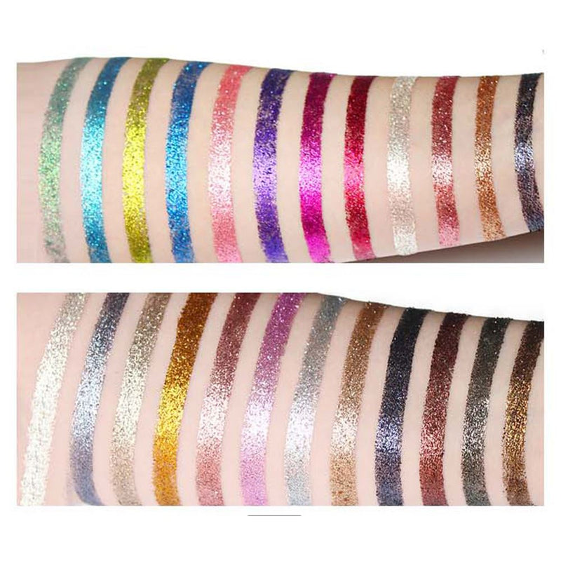 Paleta de sombras de ojos con purpurina prensada de alta calidad Sin marca