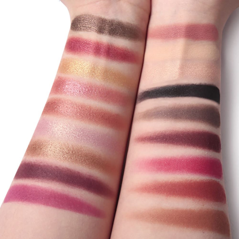 Paletas de sombras de ojos con purpurina a la moda de varios colores