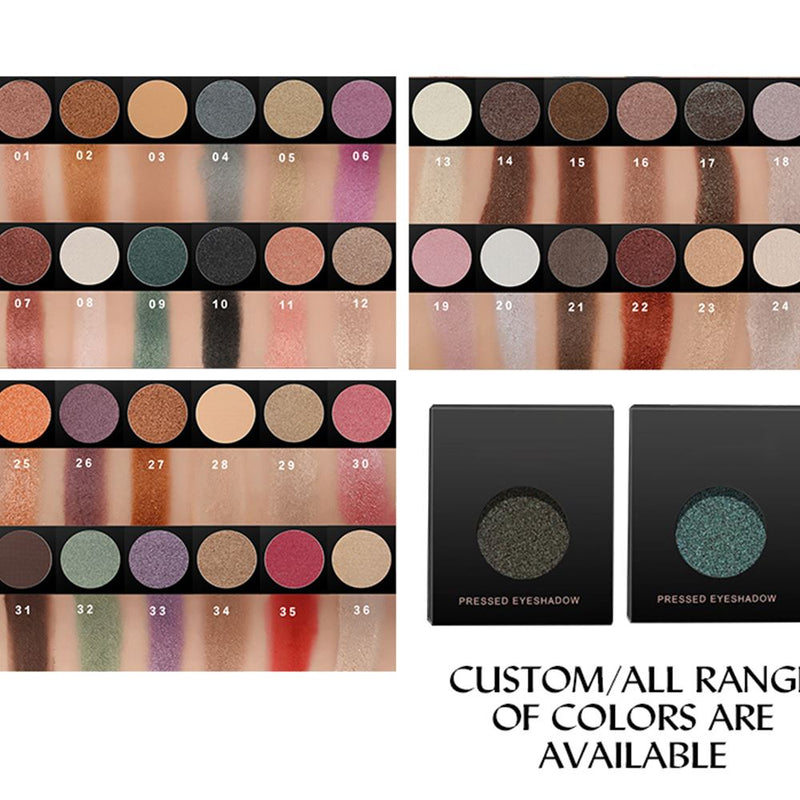 Paleta de sombras de ojos con purpurina prensada paleta de sombras de ojos en crema brillante