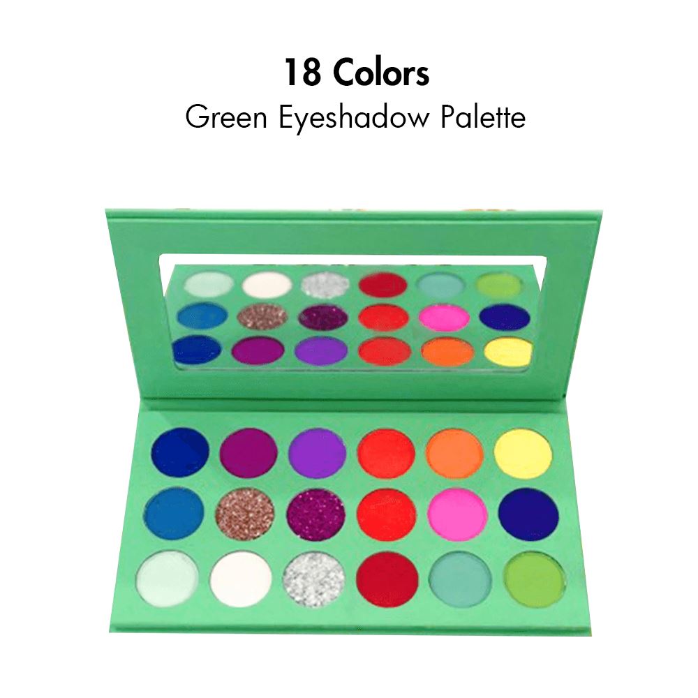 18  Colors Green Eyeshadow Palette 【50pcs】