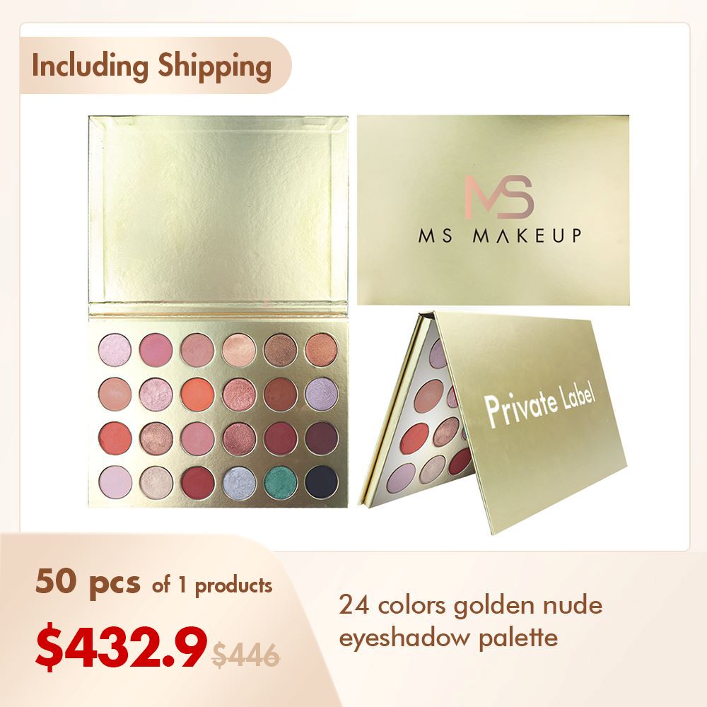 24 Colors Golden Nude Eyeshadow Palette(50pcs free shipping)