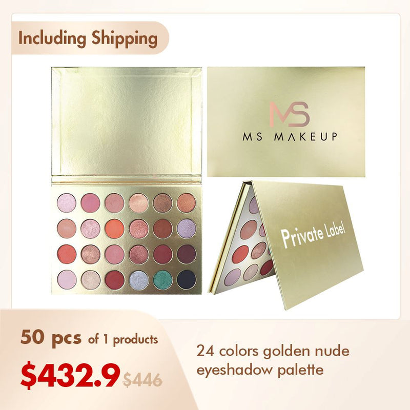 24 Colors Golden Nude Eyeshadow Palette(50pcs free shipping)