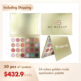 24 Colors Golden Nude Eyeshadow Palette(50pcs free shipping)