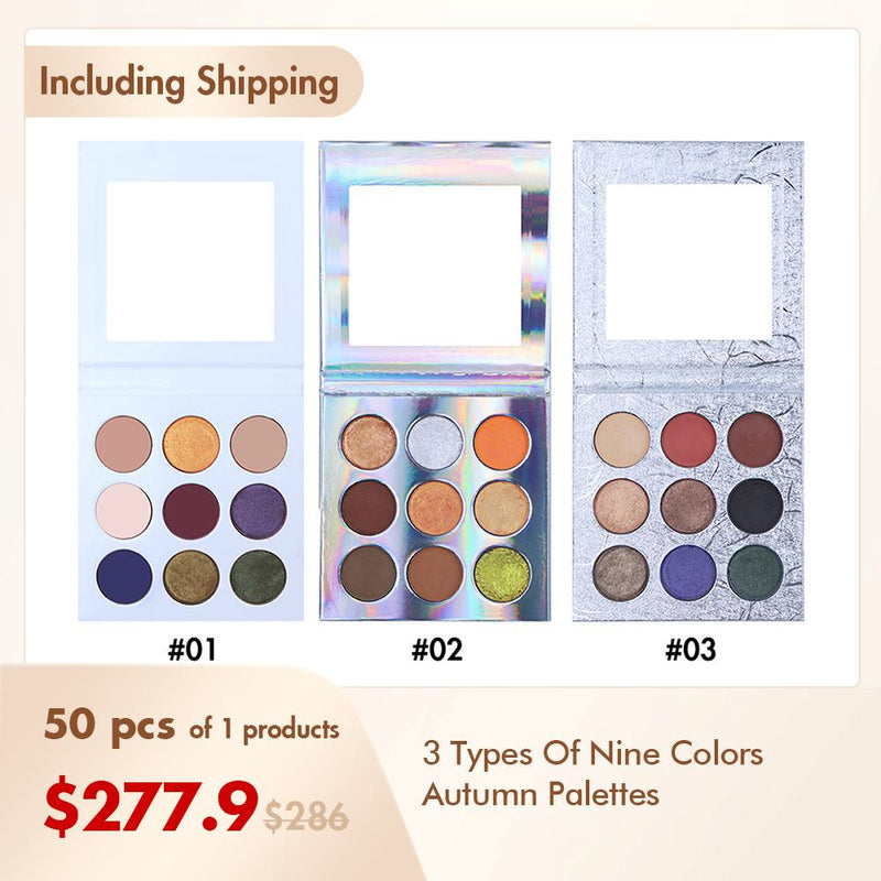 3 Types of Nine Colors Autumn Palettes(50pcs free shipping)