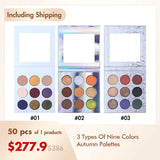3 Types of Nine Colors Autumn Palettes(50pcs free shipping)