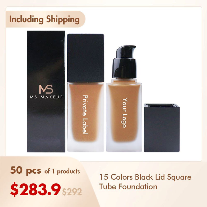 Base de tubo cuadrado con tapa negra de 15 colores (50 piezas envío gratis)