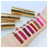 8 color matte golden round tube lipstick【30PCS Free Shipping & Free Print Logo】
