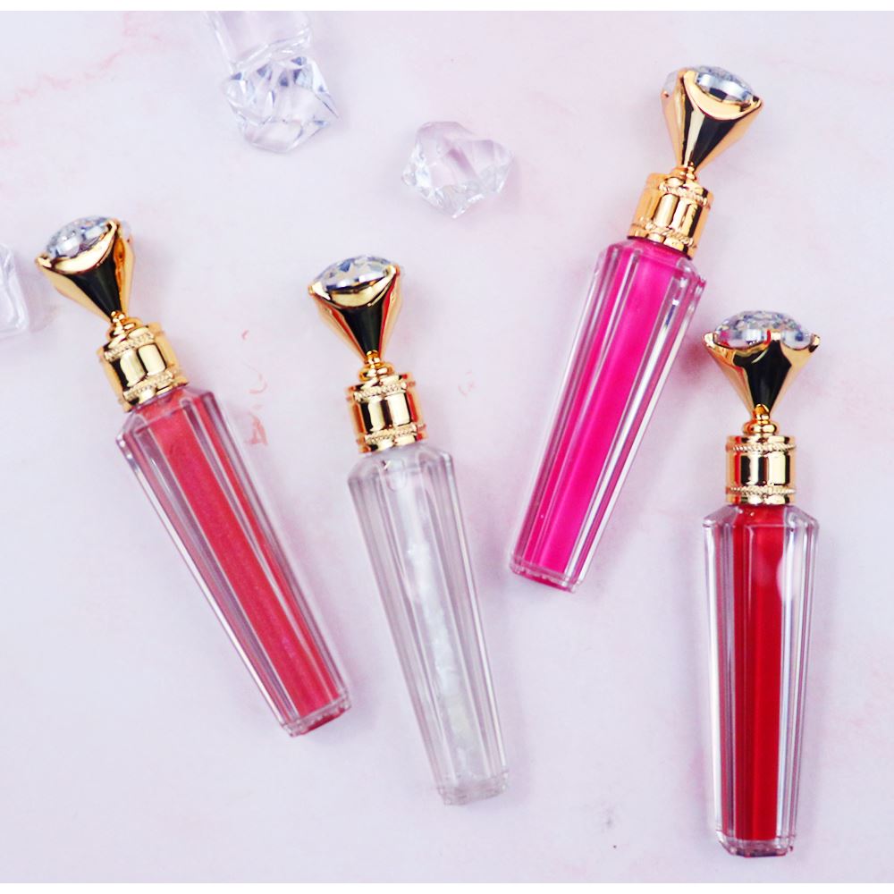 10 Colors Diamond Gold Lid Lip Gloss / Beauty Lipgloss Wholesale