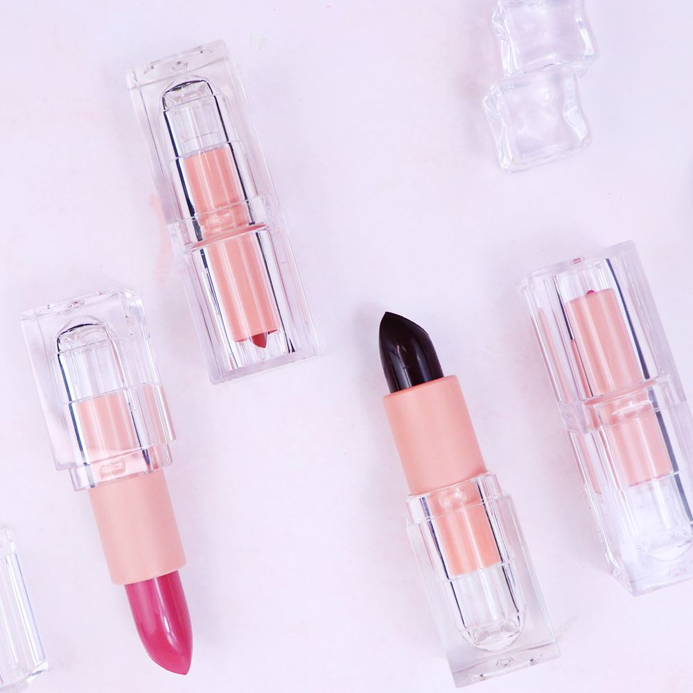 10 Color No Logo Lipsticks Matte / Crystal Square Tube Lipstick Customization