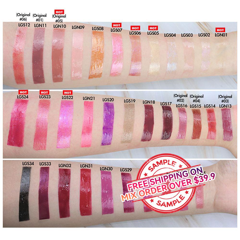 【SAMPLE】34 Colors Diamond Lid Lip Gloss 【Free Shipping On Mix Order Over $39.9】