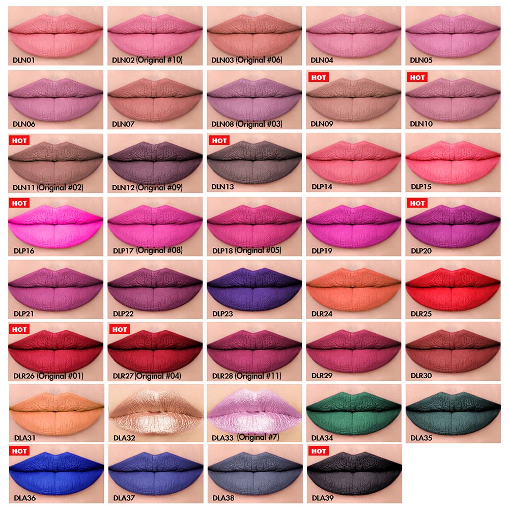 Etiqueta privada de lápiz labial líquido antiadherente interno dorado (# 01- # 30)