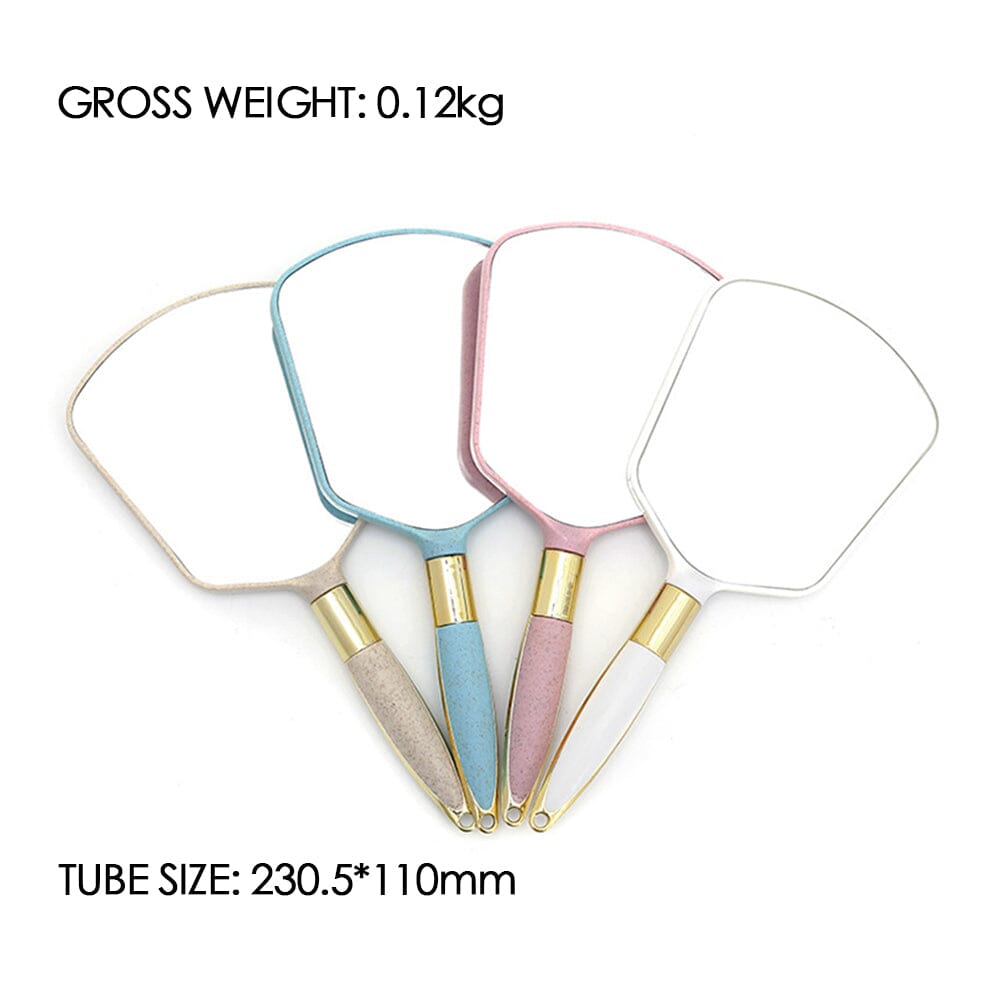 4 colors European style square hand mirror (At least 12Pcs for sale, color mixing is allowed)